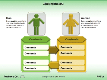 캐릭터와 차트 PPT 템플릿 상세페이지 미리보기