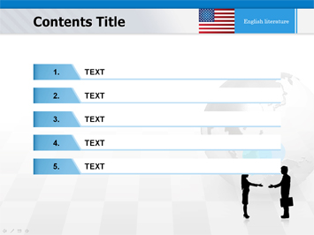 미국국기와 실루엣 PPT 템플릿 상세페이지 미리보기