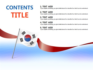 비즈니스맨과 국기 PPT 템플릿 상세페이지 미리보기