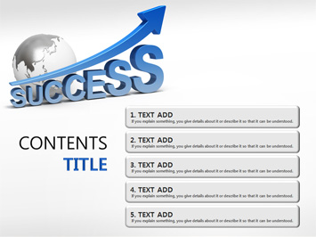 success글자와 지구본 PPT 템플릿 상세페이지 미리보기