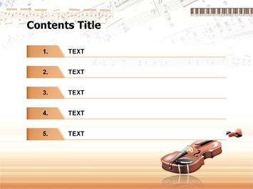 악보와 바이올린 PPT 템플릿 상세페이지 미리보기