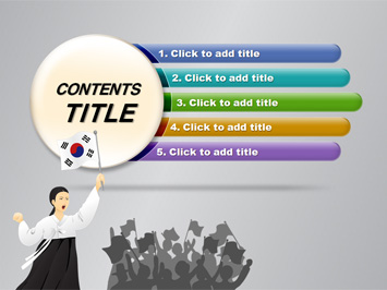 태극기 들고 있는 유관순 PPT 템플릿 상세페이지 미리보기
