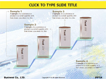 눈 위에서 스노우보드 타는 사람 PPT 템플릿 상세페이지 미리보기