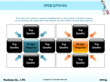 바다와 여행가방 잡고 있는 여성 PPT 템플릿 상세페이지 미리보기