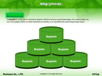 나뭇잎 위에 개구리 PPT 템플릿 상세페이지 미리보기