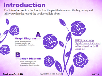 장미꽃 실루엣 PPT 템플릿 상세페이지 미리보기