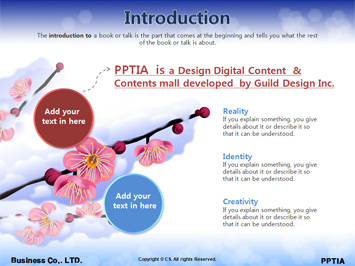 눈 덮힌 꽃 PPT 템플릿 상세페이지 미리보기