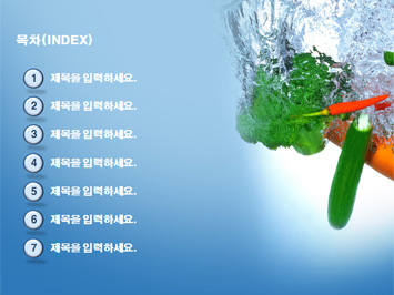다양한 야채 PPT 템플릿 상세페이지 미리보기