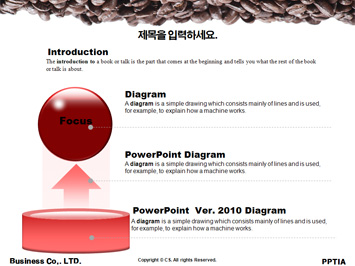 커피원두 PPT 템플릿 상세페이지 미리보기