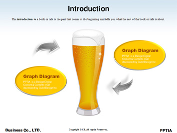 맥주잔 PPT 템플릿 상세페이지 미리보기