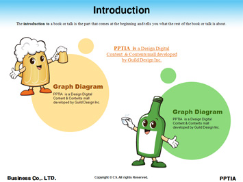 맥주잔과 소주병 캐릭터 PPT 템플릿 상세페이지 미리보기