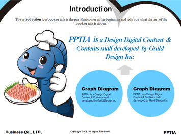 횟집 캐릭터 PPT 템플릿 상세페이지 미리보기