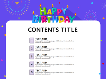 생일케이크 PPT 템플릿 상세페이지 미리보기