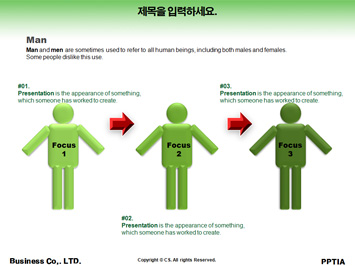 쇼핑카트와 가족 PPT 템플릿 상세페이지 미리보기