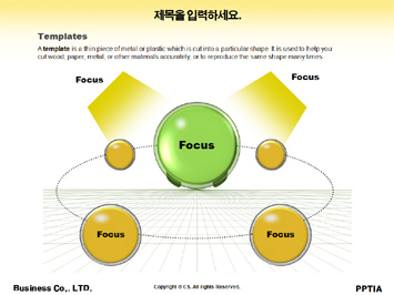 화장도구로 화장하는 여성 PPT 템플릿 상세페이지 미리보기