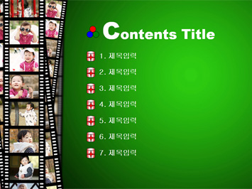 아기사진과 사진필름 PPT 템플릿 상세페이지 미리보기