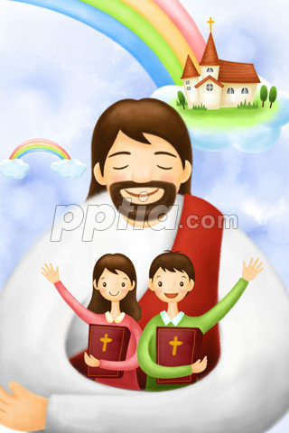 아이들을 안고있는 예수님 이미지 미리보기