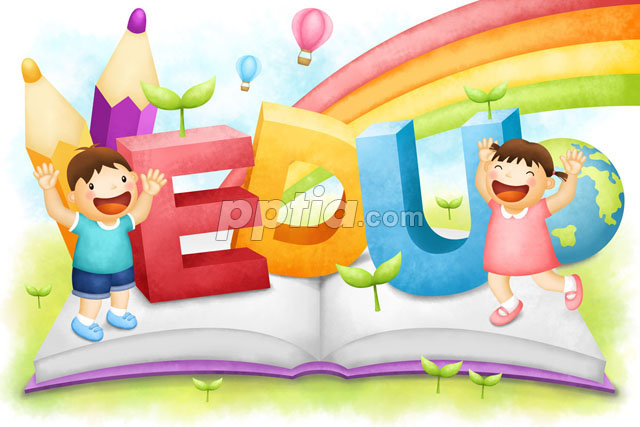 EDU 글자와 아이들 이미지 미리보기