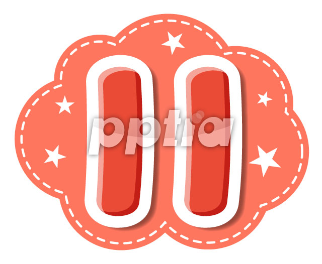구름배경과숫자11 이미지 미리보기