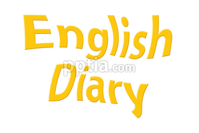 노란색 ENGLISH DIARY글자 이미지 미리보기