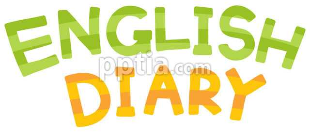줄무늬 ENGLISH DIARY글자 이미지 미리보기
