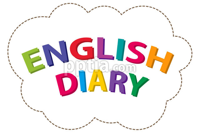 ENGLISH DIARY글자와 구름 이미지 미리보기