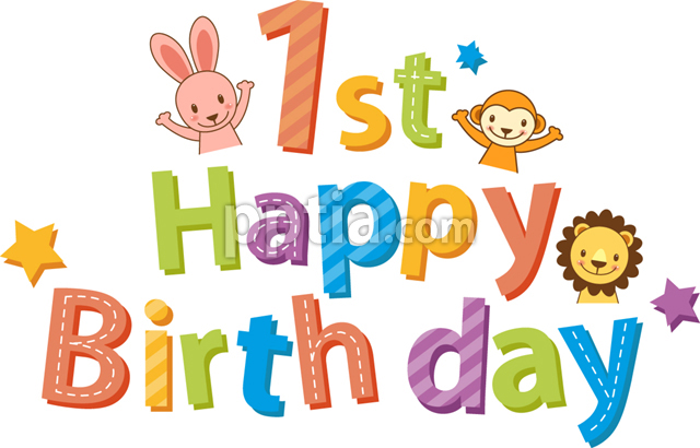 1st Happy Birthday 와 동물들 이미지 미리보기