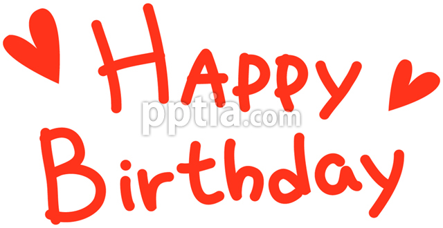 빨간색의 Happy Birthday 이미지 미리보기