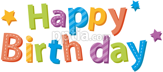 여러가지 색상의 Happy Birthday 이미지 미리보기