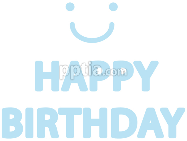 Happy Birthday와 스마일 이미지 미리보기