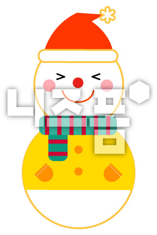 주황색모자를쓴눈사람 이미지 미리보기
