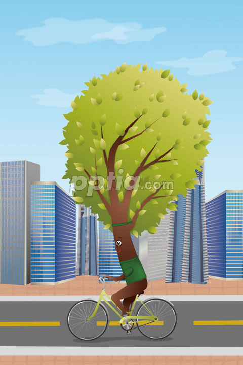 자전거 타는 나무 이미지 미리보기