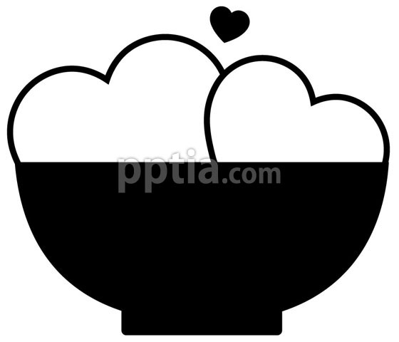 하트와 그릇 이미지 미리보기