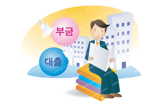 신문보는 비즈니스맨 이미지 미리보기
