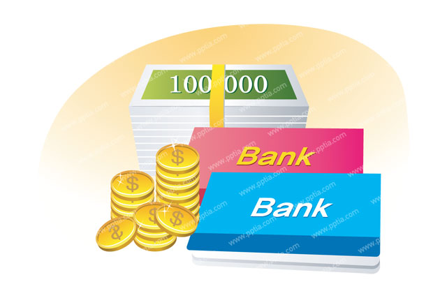 Bank와 돈 일러스트 이미지 미리보기