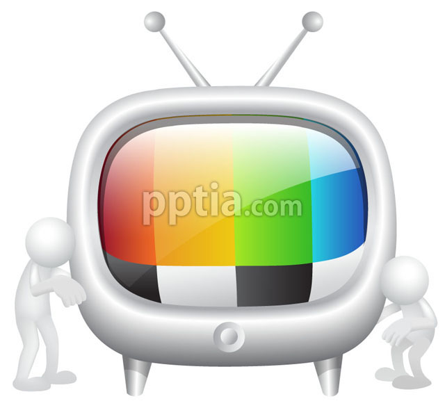 사람과 TV 이미지 미리보기
