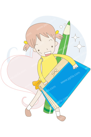 책 들고 있는 여학생 이미지 미리보기