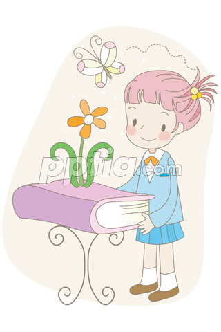 책 보는 여학생 이미지 미리보기