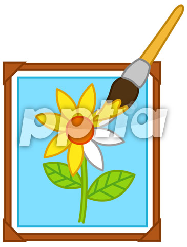 붓과 그림 이미지 미리보기