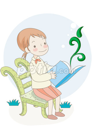 책 읽는 여학생 이미지 미리보기