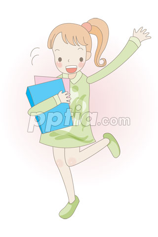 책과 여학생 이미지 미리보기