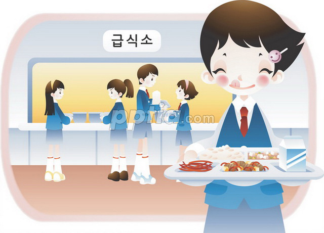 점심 먹는 학생 이미지 미리보기