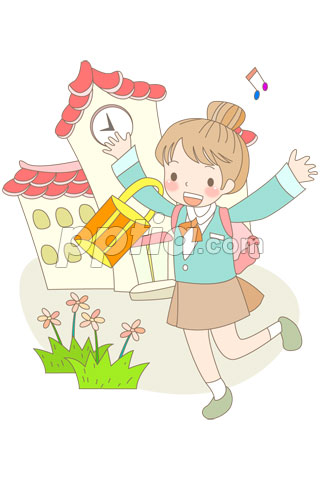 유치원과 여학생 이미지 미리보기
