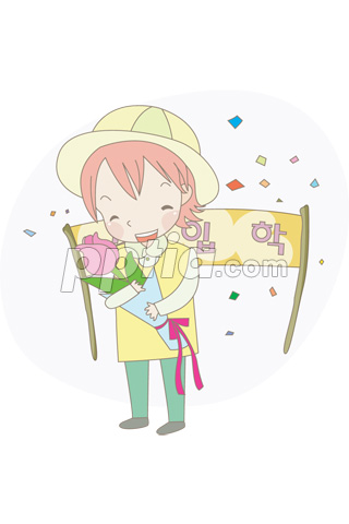 입학식과 여학생 이미지 미리보기