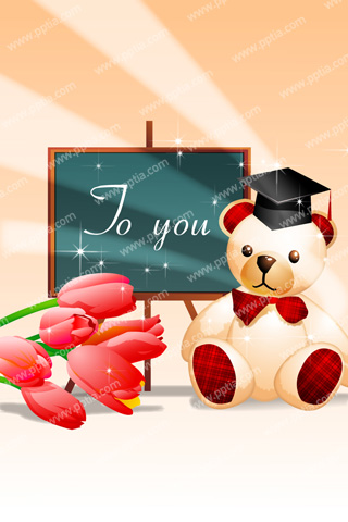 곰인형과 칠판 이미지 미리보기
