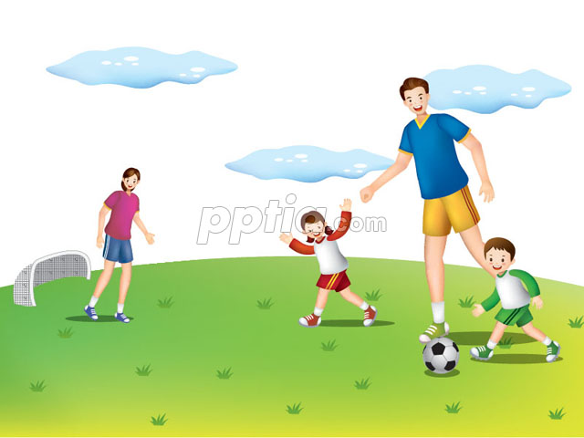 축구하는 가족 이미지 미리보기