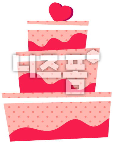 분홍색삼단케이크 이미지 미리보기