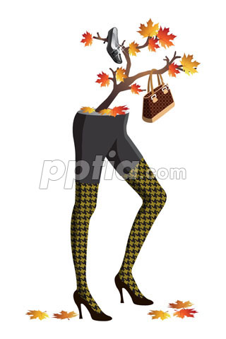 여성의 다리와 나뭇가지 이미지 미리보기
