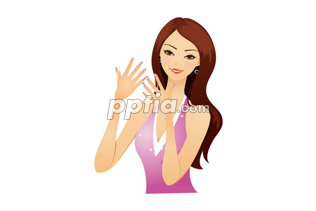 네일아트를 한 여성 이미지 미리보기