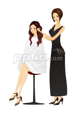 미용실에서 머리하는 모습 이미지 미리보기